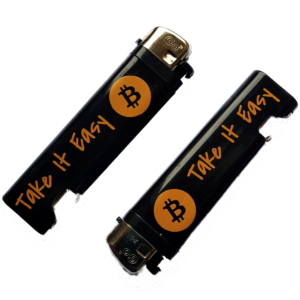 Bitcoin-Feuerzeug mit Flaschenöffner