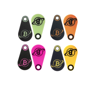 Bitcoin Einkaufswagen-Löser 4er-Set mit Schlüsselring